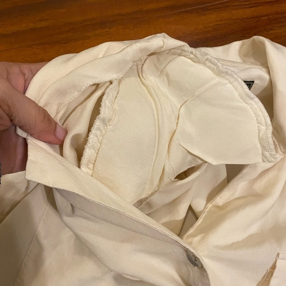 Vintage Bogari Studio Woman’s 100% Silk Cream Button-Up Formal Shirt .Medium - Picture 11 of 12
